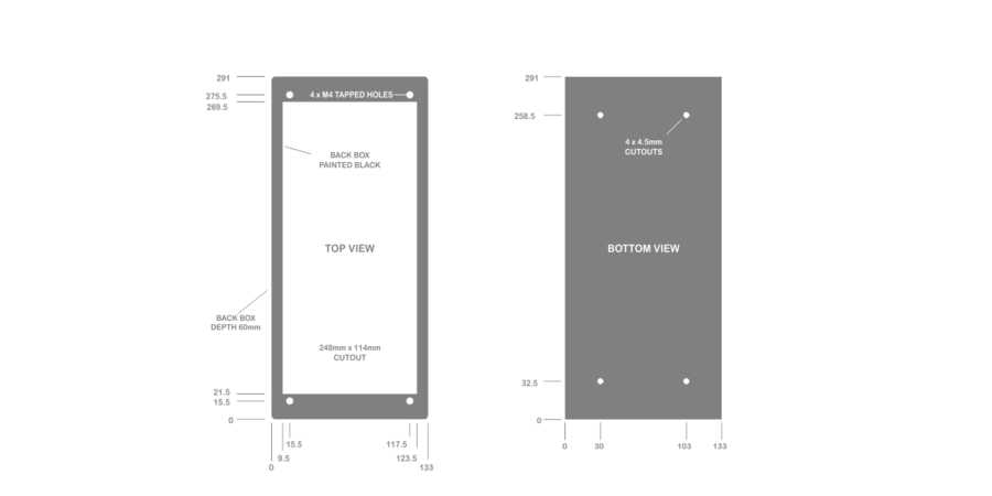 Image of AC 4100-014: Back Box, Special, Surface, Steel Black