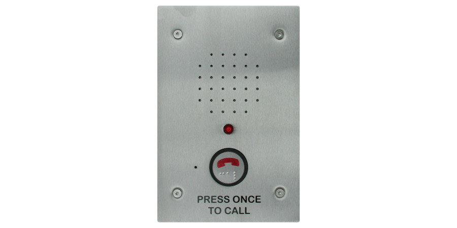 Image of DE 6000-002: Intercom, DDA, Standard, Progress LED, Braille Button, Stainless