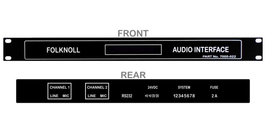 Image of VC 7000-022: Module, Audio Interface, Rack‑Mount, Steel Black